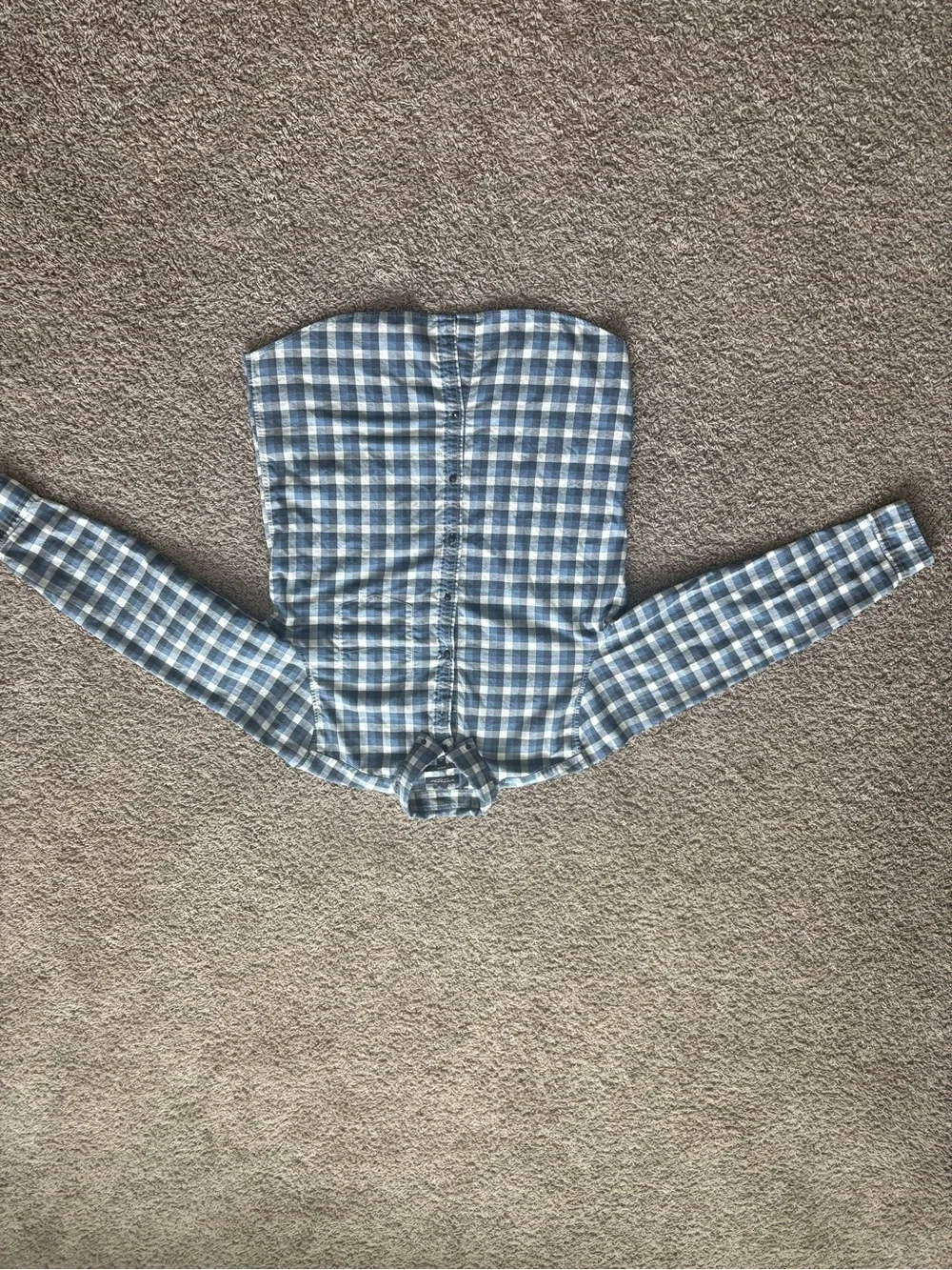 Banana Republic Blue & White Checked Button-Down Shirt